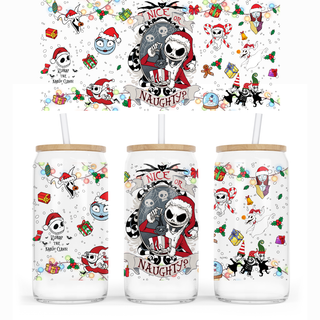 Lux Label & Co. Uv DTF Print Wraps NAUGHTY OR NICE- INSTOCK 16 OZ UV DTF WRAP