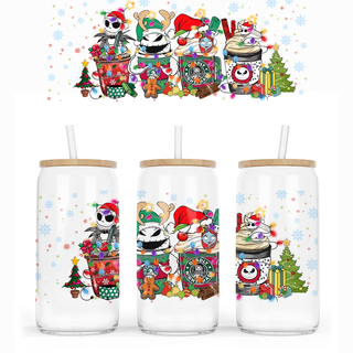 Lux Label & Co. Uv DTF Print Wraps NIGHTMARE CHRISTMAS CUPS - INSTOCK 16 OZ UV DTF WRAP