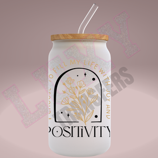 Lux Label & Co. Uv DTF Print Wraps POSITIVITY - INSTOCK Single Decal UV DTF