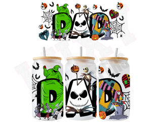 Lux Label & Co. Uv DTF Print Wraps SPOOKY DAD- INSTOCK 16 OZ UV DTF WRAP