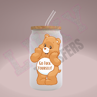 Lux Label & Co. Uv DTF Print Wraps SWEAR BEARS GO FUCK YOURSELF - INSTOCK Single Decal UV DTF