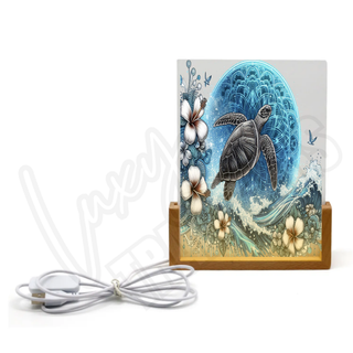 Lux Label & Co. WATERCOLOUR TURTLE - TIMBLER ACRYLIC NIGHTLIGHT PRINT