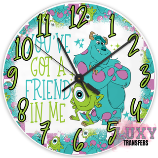 Lux Label & Co. YOUVE GOT A FRIEND IN ME - 20CM- 30CM CLOCK TRANSFER