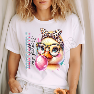 LUXY TRANSFERS CANT RUFFLE MY FEATHERS-   SCREEN PRINT TRANSFER