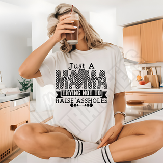 LUXY TRANSFERS JUST A MAMA TRYING NOT TO RAISE ASSHOLES -  DTF TRANSFER