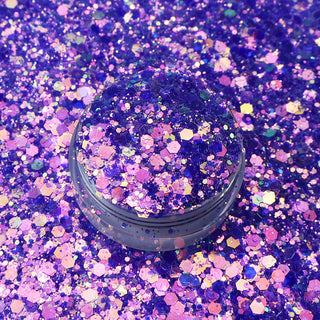 LUXYHUSTLE LAVENDER SPARKLE - PREMIUM IRIDESCENT GLITTER- 50G INSTOCK