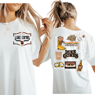 LUXYHUSTLE LUKE COMBS SET #1 - READY TO SHIP- DTF TRANSFER