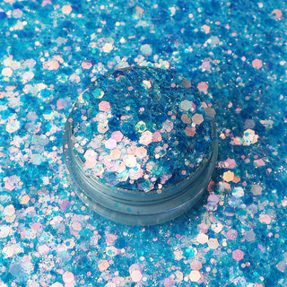 LUXYHUSTLE SKY SPARKLE- PREMIUM IRIDESCENT GLITTER- 50G INSTOCK