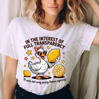 IN THE INTEREST OF FULL TRANPARENCY -   DTF TRANSFER